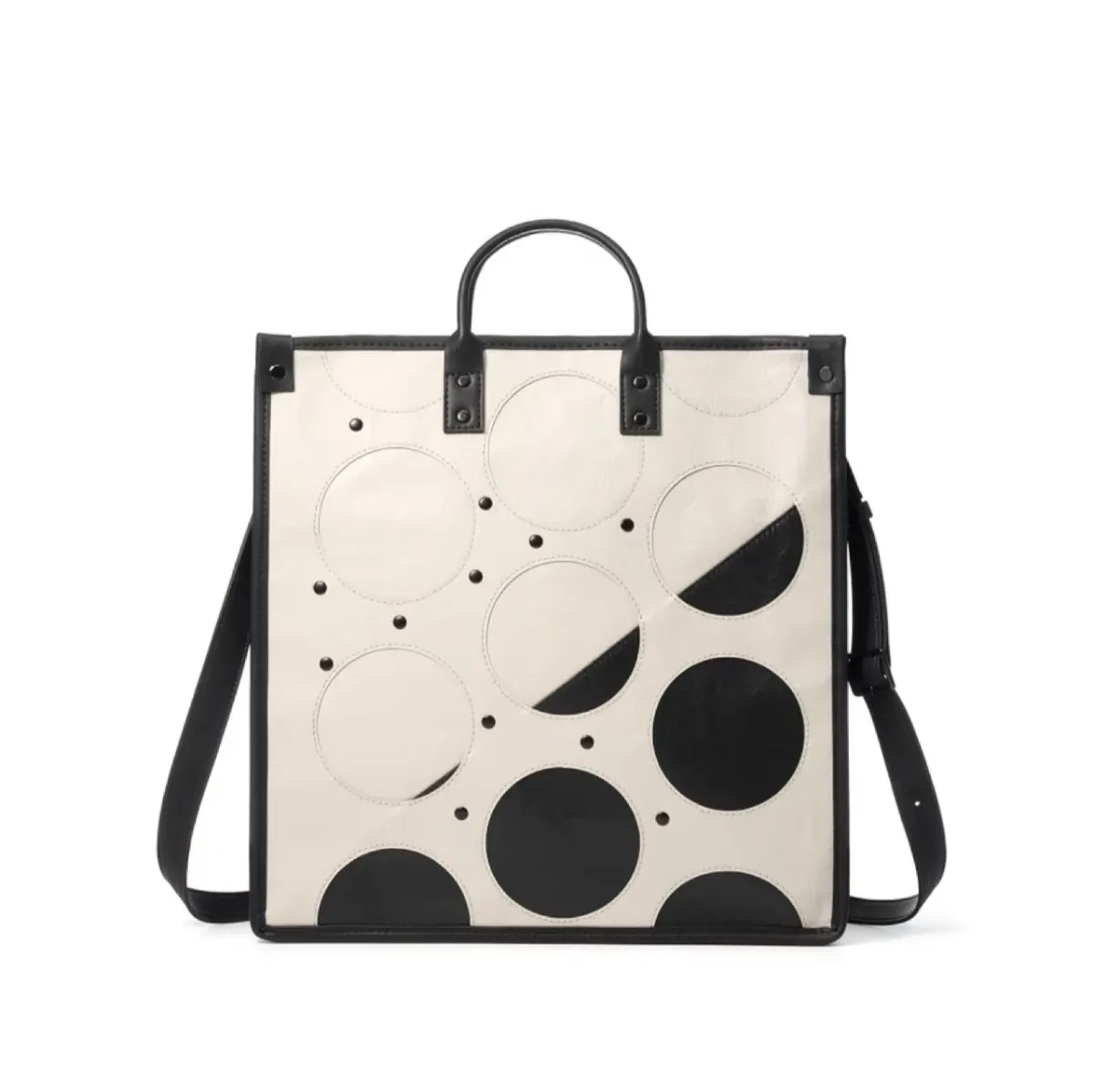 Black & White Washed Kraft Paper Tote