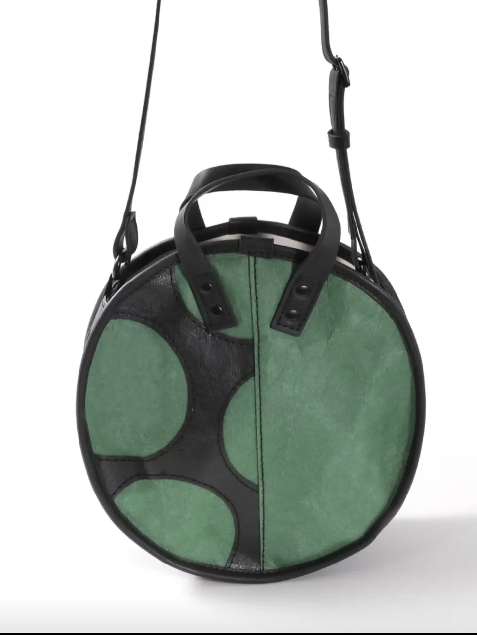 Plant Fiber Paper Color Block Round Bag